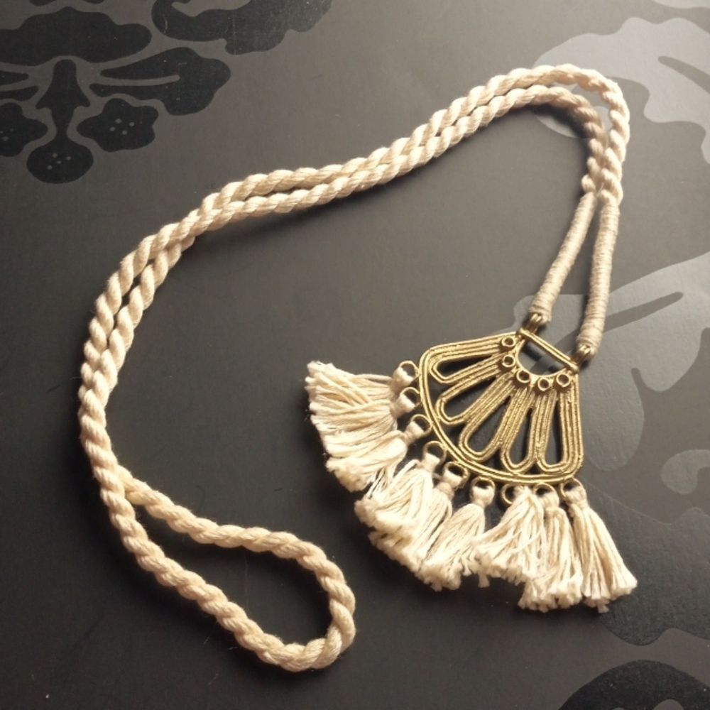 Brass rope necklace handmade